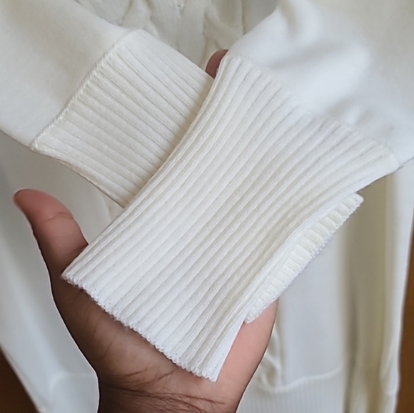 NWOT Nina Leonard Off-White/Cream Turtleneck Long Sleeve Sweater Dress, Size S - Picture 5 of 9